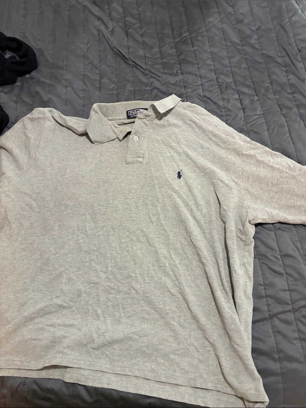 Polo by Ralph Lauren Light Heather Gray Polo with Navy Pony